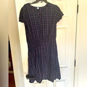 Old Navy Plaid Dress with Keyhole sz L